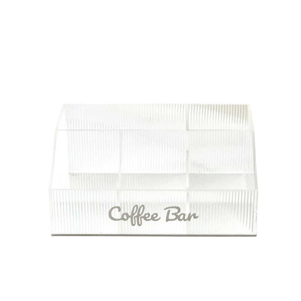 Corrugated Lucite Coffee Bar Organizer