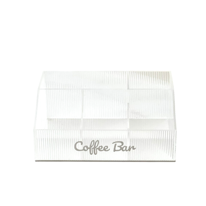 Corrugated Lucite Coffee Bar Organizer