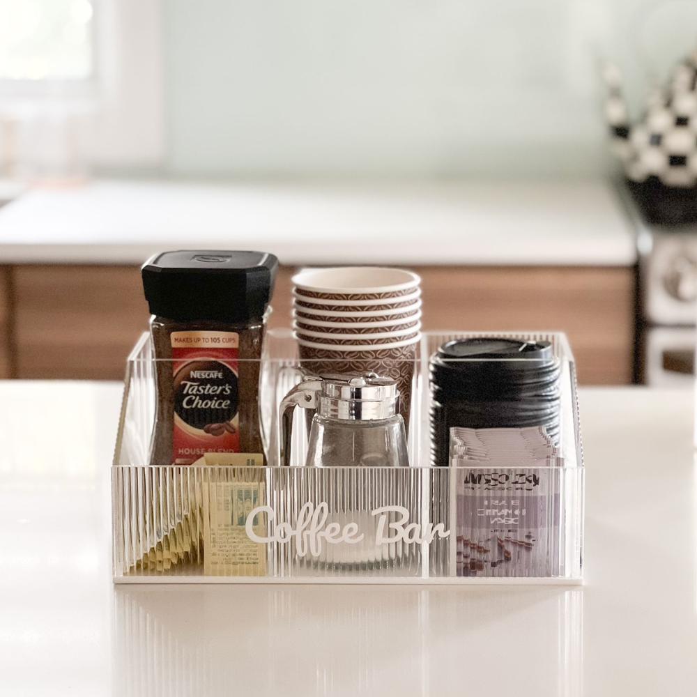 Corrugated Lucite Coffee Bar Organizer