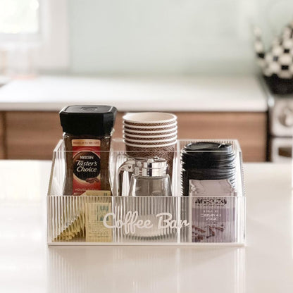 Corrugated Lucite Coffee Bar Organizer