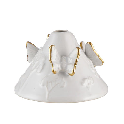 Porcelain Vase with Gold Accented Butterflies