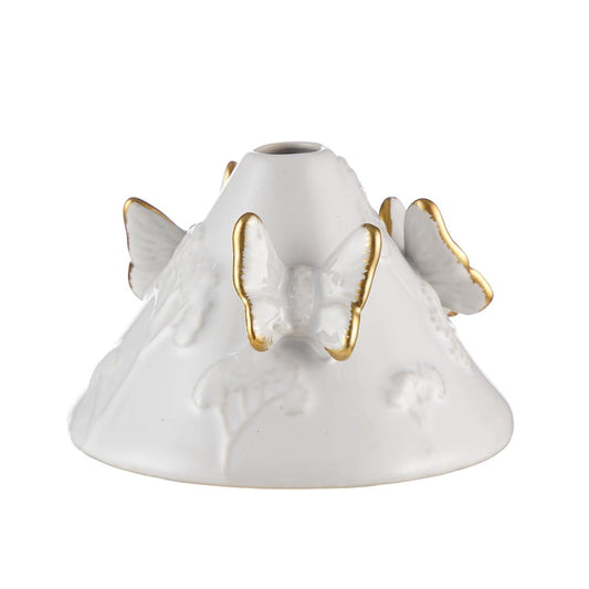 Porcelain Vase with Gold Accented Butterflies