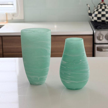 Resin Sage Green Tall  Vase