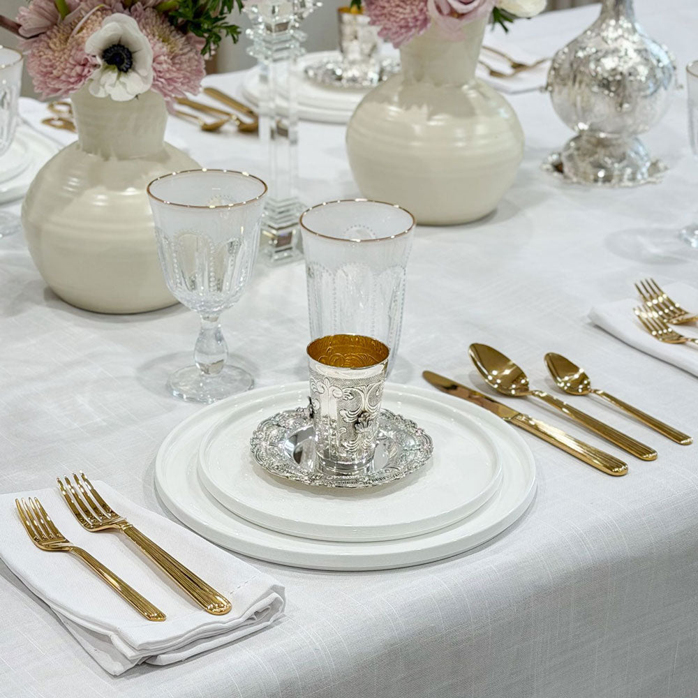 Wine Stem Glass with Gold Rim 6pk