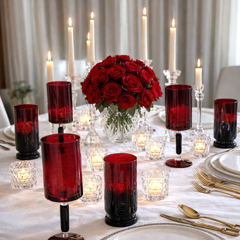 Red & Black Highball Glasses 6pk