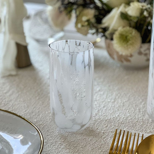 Stained White Glasses 6pk