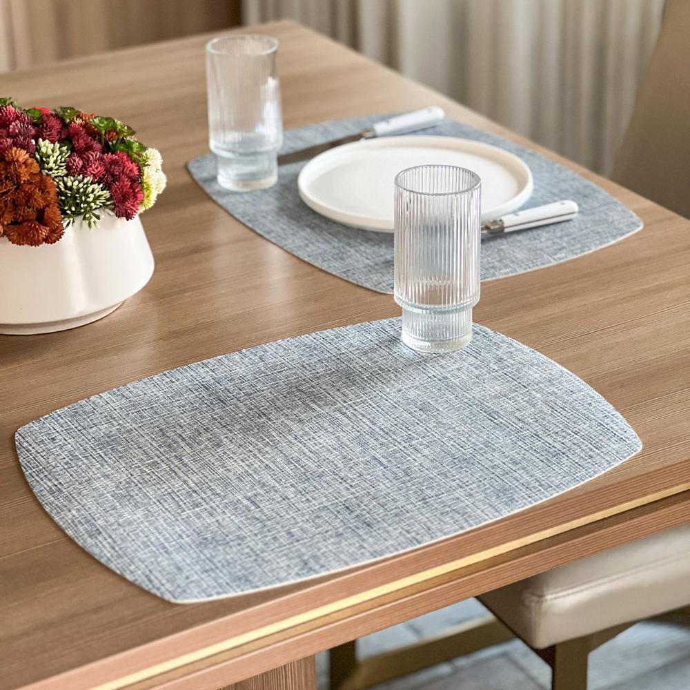 Linen Style Placemat with Rounded Corners