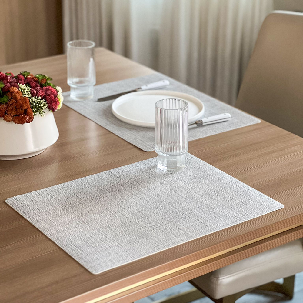 Linen Style Rectangular Placemats 6pk