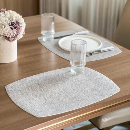 Linen Style Placemat with Rounded Corners