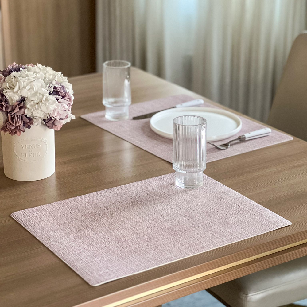 Linen Style Rectangular Placemats 6pk