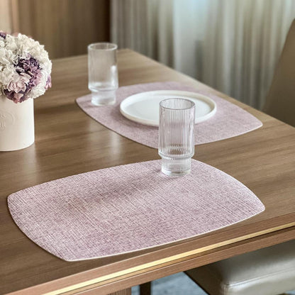 Linen Style Placemat with Rounded Corners