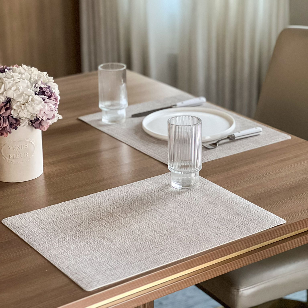 Linen Style Rectangular Placemats 6pk