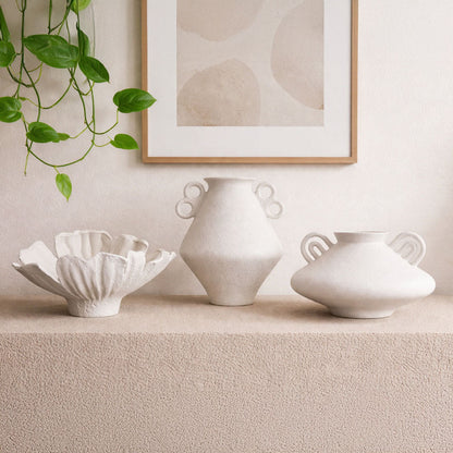 Ceramic Vase with Loop Handles Design